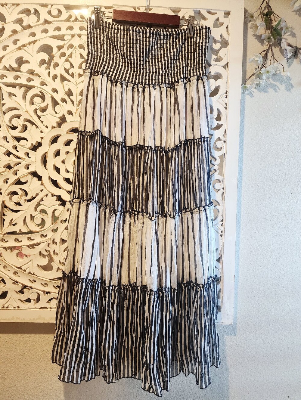 ALBERTO MAKALI 2 TONE STRIPES SKIRT SIZE SMALL